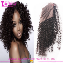 Top qualidade atacado 100% cabelo humano brasileiro parte livre Kinky Curly encerramento